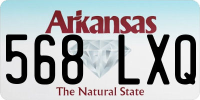 AR license plate 568LXQ
