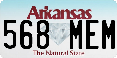 AR license plate 568MEM