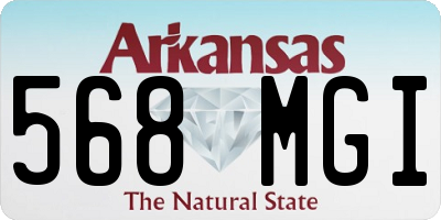 AR license plate 568MGI