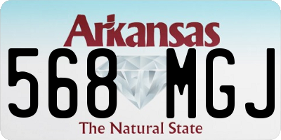 AR license plate 568MGJ