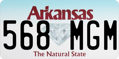 AR license plate 568MGM