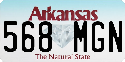 AR license plate 568MGN