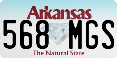 AR license plate 568MGS