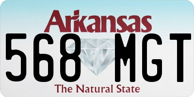 AR license plate 568MGT