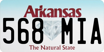 AR license plate 568MIA