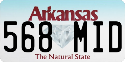 AR license plate 568MID