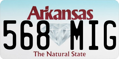 AR license plate 568MIG