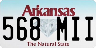AR license plate 568MII
