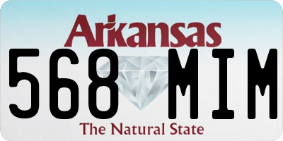 AR license plate 568MIM