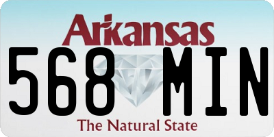 AR license plate 568MIN