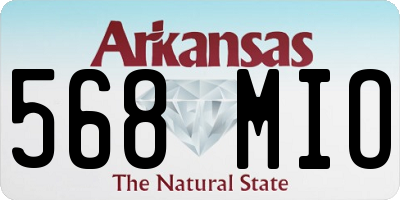 AR license plate 568MIO