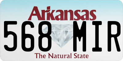 AR license plate 568MIR