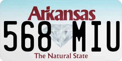 AR license plate 568MIU