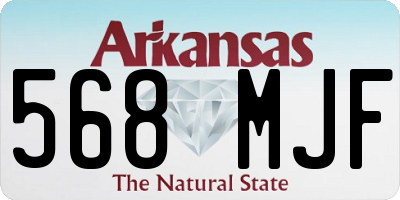 AR license plate 568MJF
