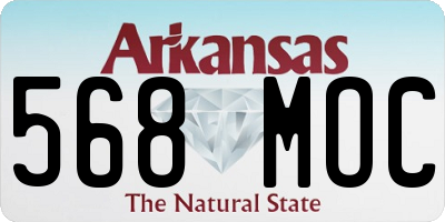 AR license plate 568MOC