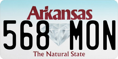 AR license plate 568MON