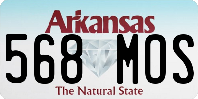 AR license plate 568MOS