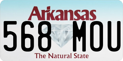 AR license plate 568MOU