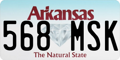 AR license plate 568MSK