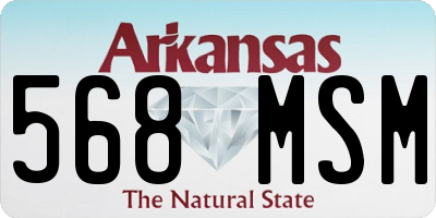 AR license plate 568MSM