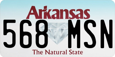 AR license plate 568MSN