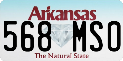 AR license plate 568MSO