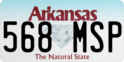 AR license plate 568MSP