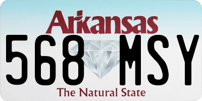 AR license plate 568MSY