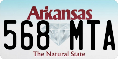 AR license plate 568MTA