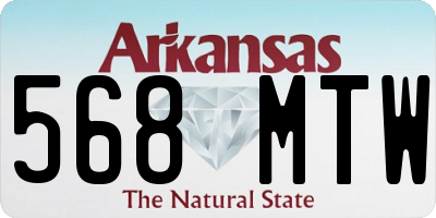AR license plate 568MTW
