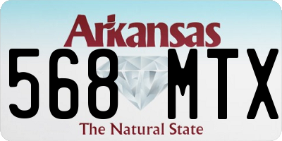 AR license plate 568MTX