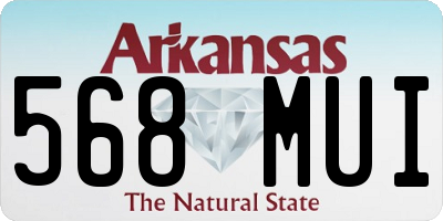 AR license plate 568MUI