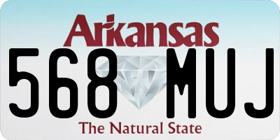 AR license plate 568MUJ
