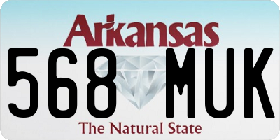 AR license plate 568MUK
