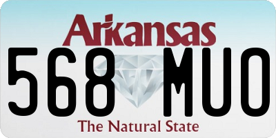 AR license plate 568MUO