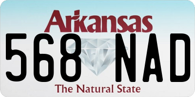 AR license plate 568NAD