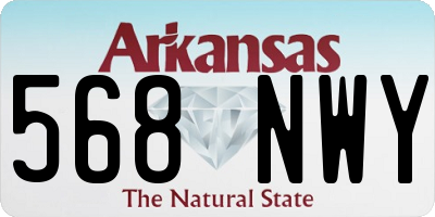 AR license plate 568NWY