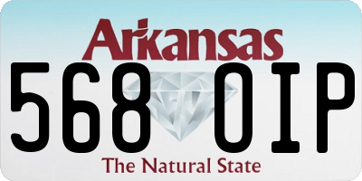 AR license plate 568OIP