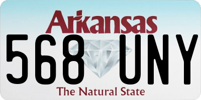 AR license plate 568UNY