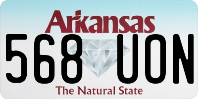 AR license plate 568UON