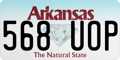 AR license plate 568UOP