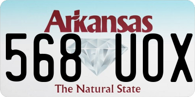 AR license plate 568UOX