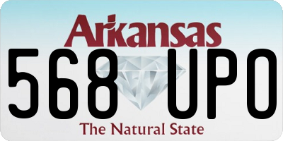 AR license plate 568UPO