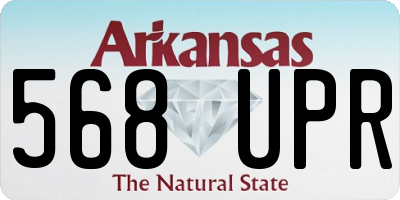 AR license plate 568UPR