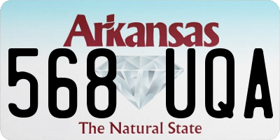 AR license plate 568UQA
