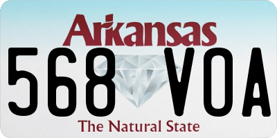 AR license plate 568VOA
