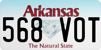 AR license plate 568VOT