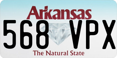AR license plate 568VPX