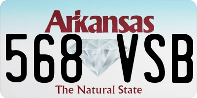 AR license plate 568VSB