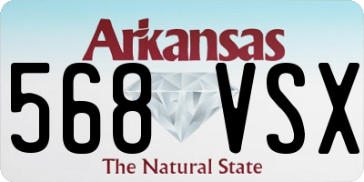 AR license plate 568VSX